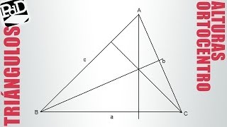 Ortocentro de un triángulo alturas de un triángulo [upl. by Ettenav204]