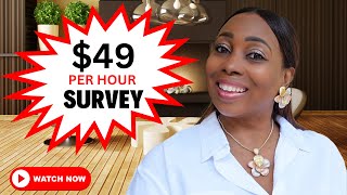 The Easiest Survey Website To Earn US49 Per Hour Worldwide [upl. by Kerri]