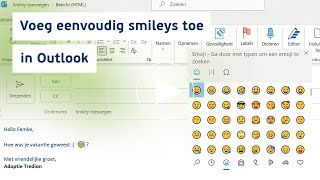 Voeg eenvoudig smileys toe in Outlook [upl. by Barcellona876]