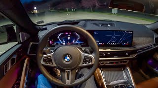 2024 BMW X6 M60i  POV Night Drive Binaural Audio [upl. by Meredi511]