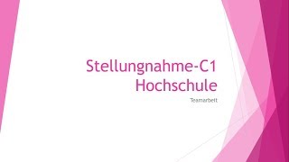 Teamarbeit  Schriftlicher AusdrucK  C1 Deutschprüfung [upl. by Kerge]