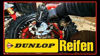 DUNLOP Enduro Reifen  Bremsscheibe hinten [upl. by Onfre]