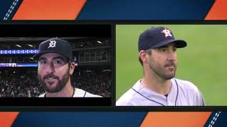 Justin Verlander gets Emotional after watching Tigers Tribute Video [upl. by Grissel]