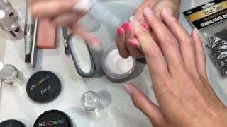 Perfect Way to Create French Tips using Nugenesis Dipping Powder Applications [upl. by Ecinad]