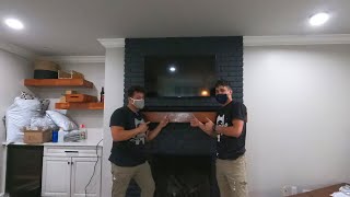 How to install TV above BRICK Fireplace STEP by STEP [upl. by Kolva]