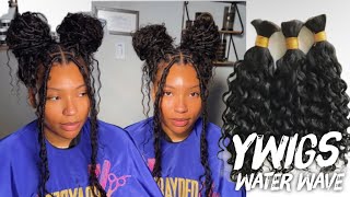 HOW TO Bohemian Faux Locs w NO PREMADE LOCS Ywigs Water Wave Human Hair DOPEAXXPANA [upl. by Berget]