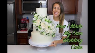 How I Made My Own Wedding Cake  CHELSWEETS [upl. by Aihsem]