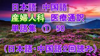 日本語 中国語 産婦人科 医療通訳 単語集 ①50 [upl. by Narmak703]