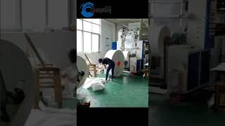 how to operate flexo printing machine operate by one lady shorts [upl. by Ahsataj294]