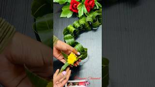 Simple maavidakula thoranam ideas  mango leaves decoration  door step decoration ideas decorideas [upl. by Merle]