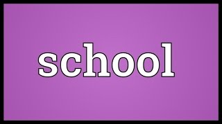 School Meaning [upl. by Fanchon]