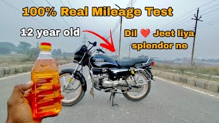 Splendor Plus BS4 Mileage Test  Kitna Mileage Deti Hai Ye  Real Mileage Test [upl. by Giraud327]