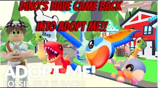 NEW DINOS ARE HERE IN ADOPT ME ROBLOX [upl. by Anoit121]