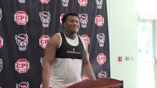 NC State NT Brandon Cleveland interview [upl. by Kaslik272]