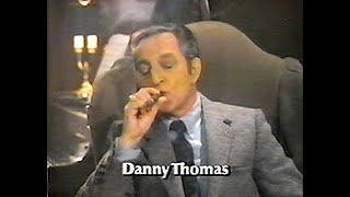 Smokers Polident Commercial Danny Thomas 1984 [upl. by Narut]