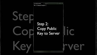 Windows Copy SSH Public Key to Server shorts [upl. by Veradis193]