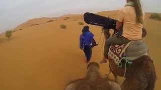 Sandstorm amp sandboarding through the Sahara Desert  Erg Chebbi Morocco Camel Trek [upl. by Halliday922]