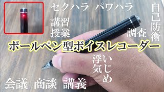 【自己防衛】ペン型ボイスレコーダーを使ってみた！必須アイテムかも…ワンボタン操作 [upl. by Pelag]