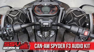 SSV Works CanAm Spyder F3 2Speaker Audio Kit [upl. by Acilef]