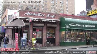 Video Tour of a Furnished Studio Apartment in the East Village Manhattan  New York City [upl. by Dnaltruoc]