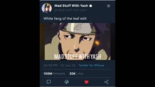 White fang of leaf edit anime viral naruto kakashi subscribe white fang of leaf shorts [upl. by Jereme619]