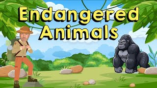 Endangered Animals for Kids  10 Endangered Animals [upl. by Amsirhc]