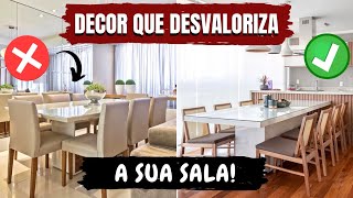 7 ERROS QUE DESVALORIZAM A SUA SALA DE ESTAR E JANTAR [upl. by Nawek]