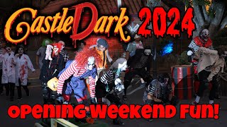 All The Fun at Castle Dark 2024 Mazes Shows Foods Riverside CA [upl. by Yltnerb786]