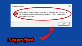 How To Fix The Windows Installer Service Could Not Be Accessed Windows 10 [upl. by Ennoitna]