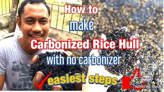 CARBONIZED RICE HULLPAANO GAWIN easiest steps KAHIT WALANG CARBONIZER [upl. by Roberson]