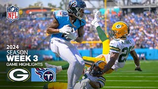 Green Bay Packers Vs Tennessee Titans Game Highlights  NFL 2024 Week 3 [upl. by Ramak]