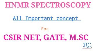 HNMR SPECTROSCOPY All important concepts [upl. by Thurmann]