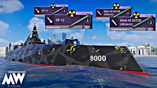 SPS Smart 8000  full nuclear build make very crazy 🔥 Modern Warships [upl. by Nallad]