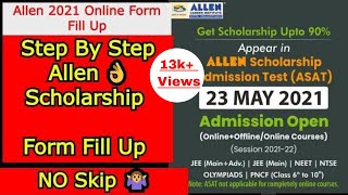 Allen Scholarship Form Fill Up Step By Step  ASAT 2021 How To Fill Allen Scholarship Form Online [upl. by Trish]