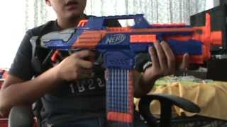 REVIEW en español NERF NSTRIKE ELITE RAPIDSTRIKE CS18  mods [upl. by Neyr]