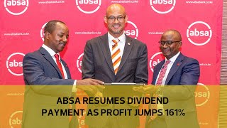 Absa resumes dividend payment as profit jumps 161 [upl. by Leirbma24]