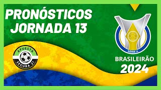 Pronósticos Brasileirao Jornada 13  Liga Brasileña 2024 [upl. by Ardnahsal]