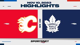 NHL Highlights  Flames vs Maple Leafs  November 10 2023 [upl. by Coucher]