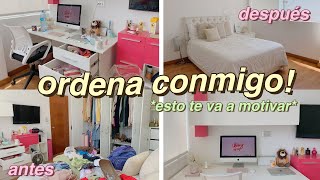 CÓMO LIMPIO Y ORDENO TODO MI CUARTO organiza conmigo  tips de organización [upl. by Esyahc]