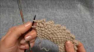 Picot Maschen abketten  Picot Cast off  Stricken lernen  Learn how to knit [upl. by Miki377]