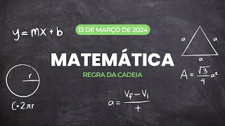 REGRA DA CADEIA derivadas regradacadeia matematica [upl. by Feigin925]