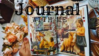 Journal with me Autumn Friends 🍁 🍂🍂🍁 collage journaling [upl. by Ennagem]