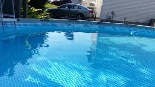 Intex pool setup part 6 THE FILL [upl. by Keil602]