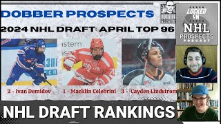 TOP 32 PROSPECTS  2024 NHL DRAFT  Dobber Prospects April Rankings [upl. by Rudolph956]