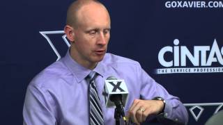 Xavier Mens Basketball Postgame Press Conference  Georgetown [upl. by Johnsten]