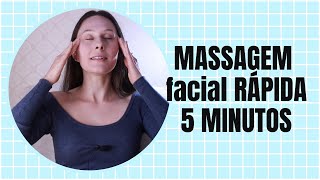 MASSAGEM FACIAL para LEVANTAR O ROSTO em 5 MINUTOS [upl. by Gaston]