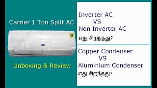 carrier ac review tamil  inverter ac vs normal ac [upl. by Sabu]