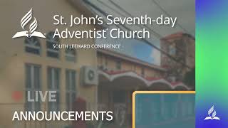 St Johns Seventhday Adventist Church Notices 11112023 [upl. by Mitinger]