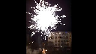 New Year BIG FIREWORK Silvester Berlin Hohenschönhausen Germany  Triplex 869  75Kg Battery [upl. by Ainet833]