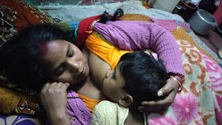 Indian mom breastfeeding Night Vlog  desi mom breastfeeding vlog  desi mom breastfeeding [upl. by Chobot]